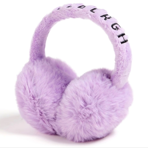 Goldbergh Accessories - Goldbergh Logo Fluffy Earmuffs Black Lilac Goldbergh Earwarmers